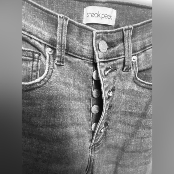 Light gray Sneak Peek Kim high rise boot cut jeans size 0 - Picture 5 of 8